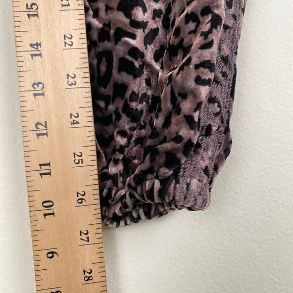Johnny Was Velvet Animal Joggers Size XS Taupe Black Leopard Silk Pants JWLA - Picture 14 of 14